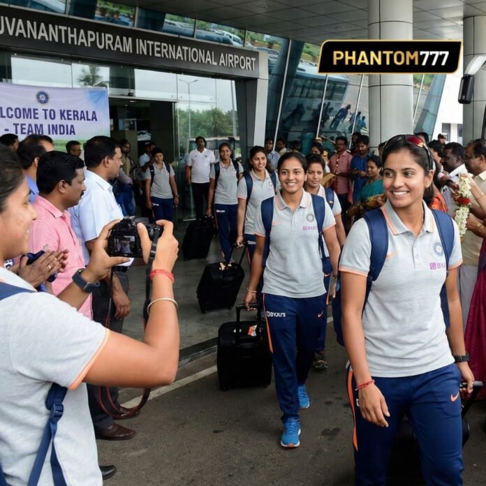 Team India Lands in Thiruvananthapuram All Set for 3rd T20I Clash Team India Lands in Thiruvananthapuram: All Set for 3rd T20I Clash