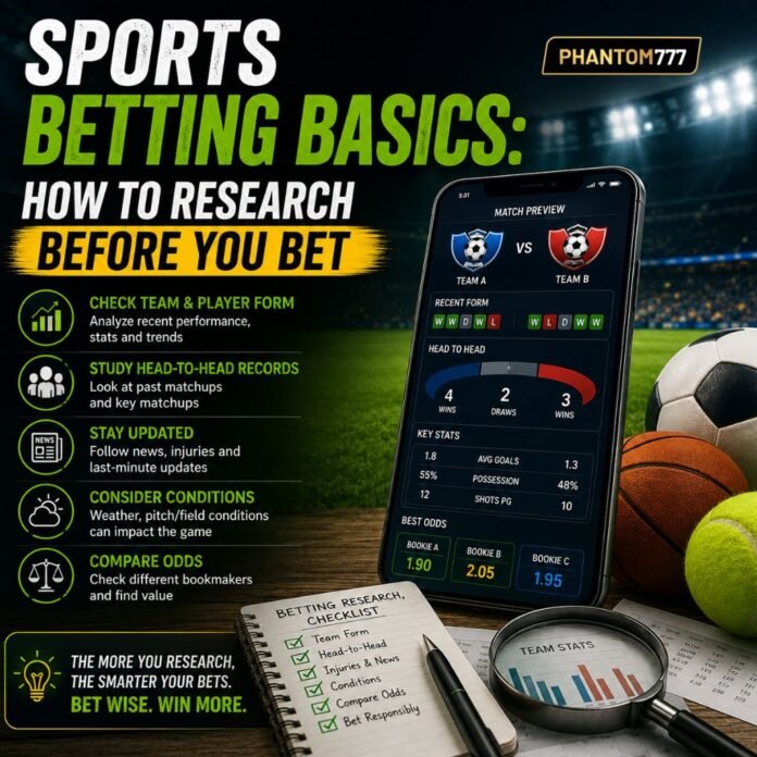 Sports Betting Basics How to Research Before You Bet Sports Betting Basics: How to Research Before You Bet