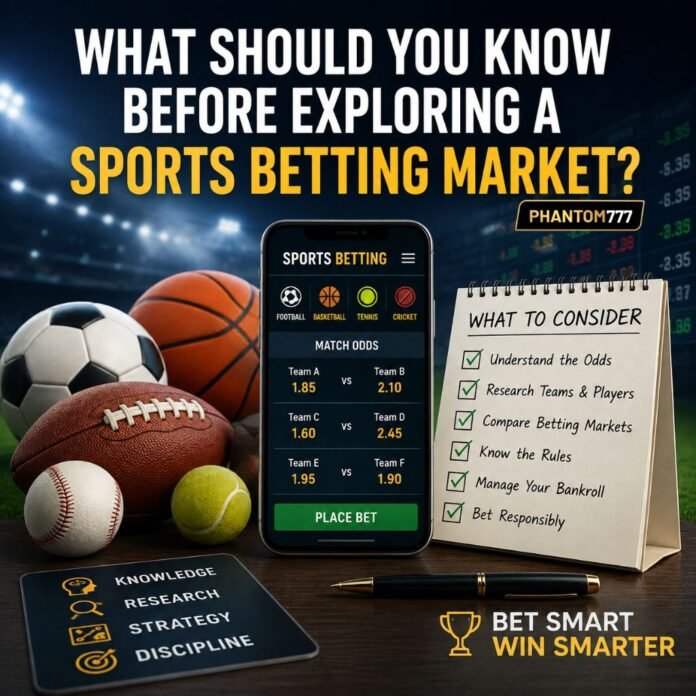 What Should You Know Before Exploring a Sports Betting Market?
