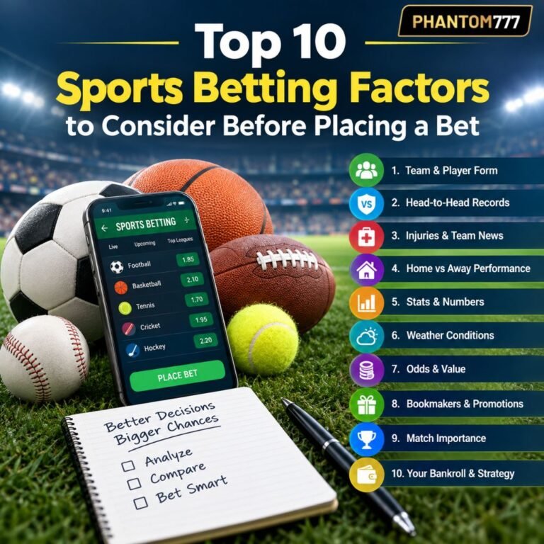 Top 10 Sports Betting Factors to Consider Before Placing a Bet