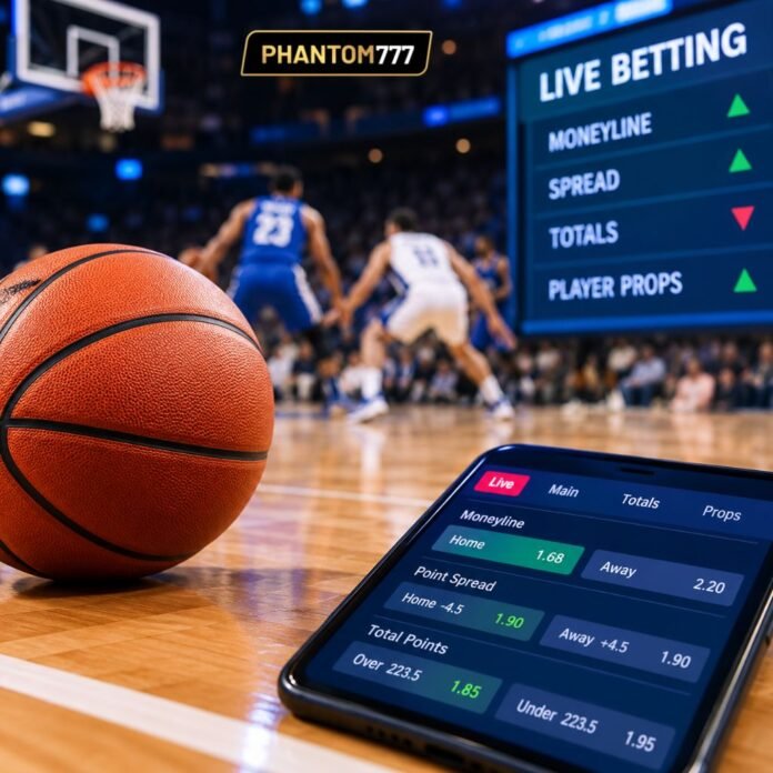 Live Basketball Betting Game Momentum and Market Changes